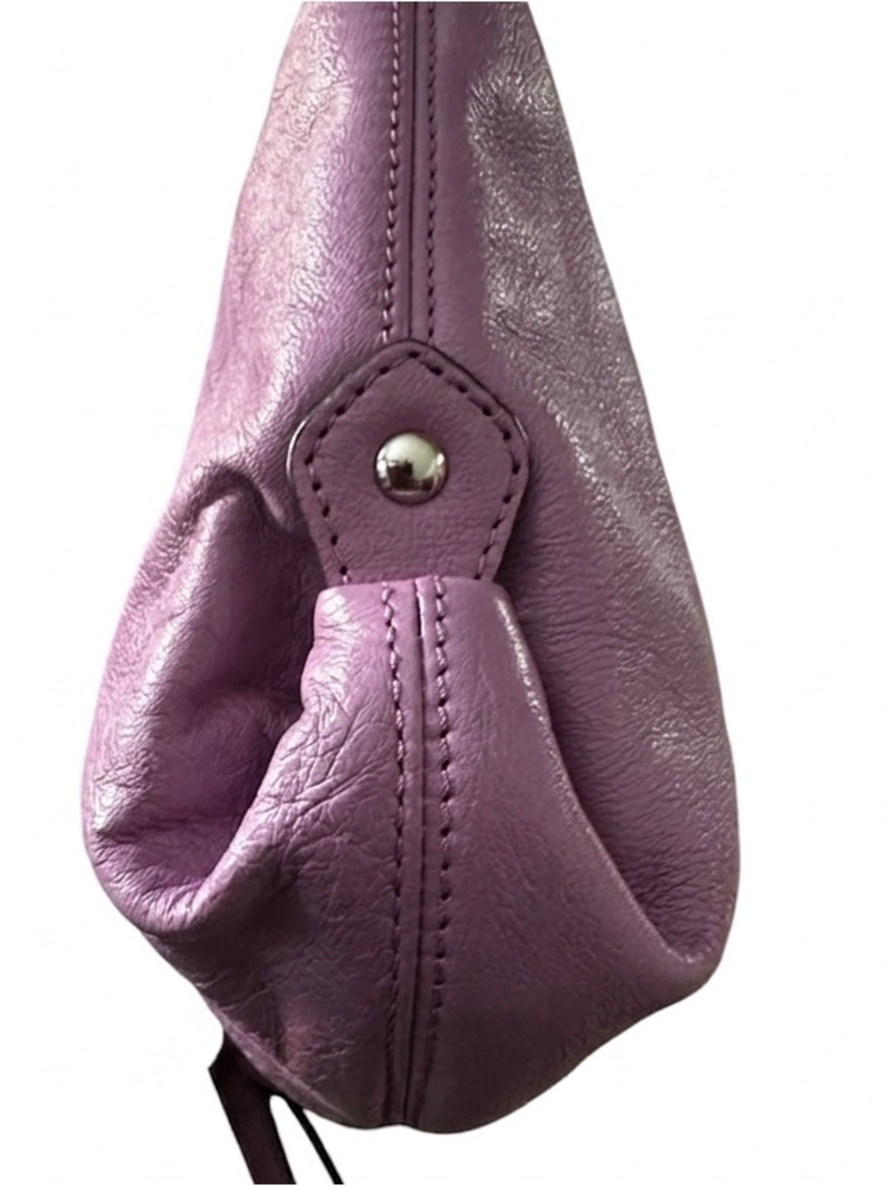 Coach Ashley Purple Leather Pleated Swingpack Crossbody Shoulder Bag EUC CLEAN - Picture 7 of 10